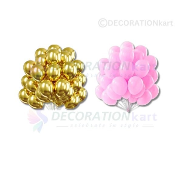 Golden and pink Balloons