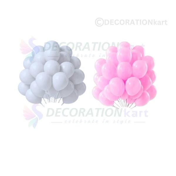white and Pink Balloons