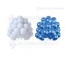 "Metallic White and Blue Balloons Pack of 100 – Perfect for Birthday, Anniversary, and Party Decorations – Buy Online at DecorationKart"