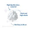 High-quality metallic white balloons for birthday, anniversary, and wedding decorations – Available at DecorationKart.