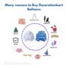 "Metallic White and Blue Balloons Pack of 100 – Perfect for Birthday, Anniversary, and Party Decorations – Buy Online at DecorationKart"