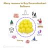 "Metallic Yellow Balloons - Perfect for Birthday, Anniversary, and Party Decorations | 50pcs Pack | Buy Online from DecorationKart"