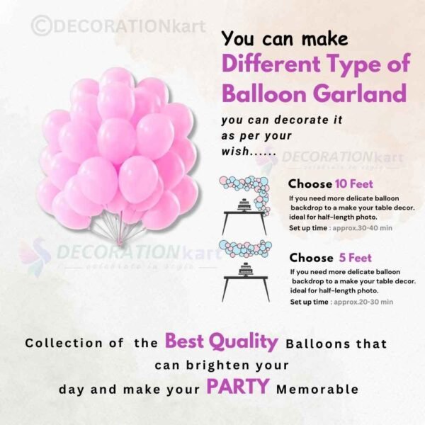 "Pink Balloons for Birthday, Anniversary & Party Decoration – Buy Online at DecorationKart"