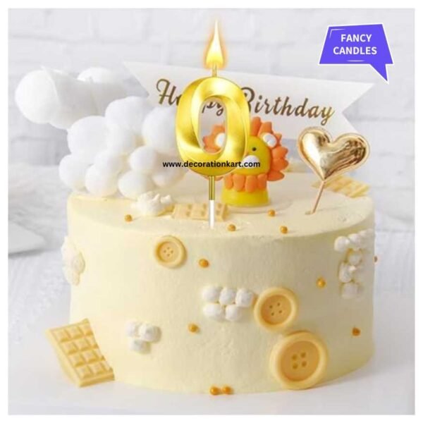 Number 0 birthday candle for cake, ideal for party decoration and milestone birthdays