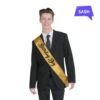 Golden Birthday Boy Sash – Satin Party Accessory for Kids
