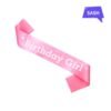 Pink Birthday Girl Sash – Satin Party Accessory for Kids