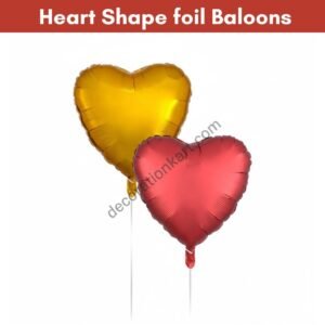 “Golden and red heart foil balloons combo for romantic celebration and party decoration”