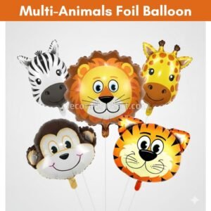 - Lion Foil Balloon – “Colorful lion-shaped foil balloon for jungle theme birthday party”